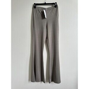 TOPSHOP Flared Pants wide Hem In Khaki-green size 6